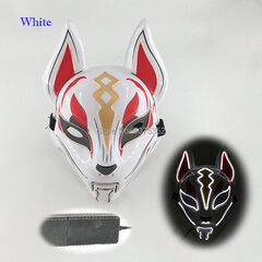 Anime Expro Decor Japanilainen Fox Mask Neon Led Light Cosplay Mask Halloween Party Rave Led Mask Tanssi DJ Palkkapäiväasu Rekvisiitta hinta ja tiedot | Juhlakoristeet | hobbyhall.fi