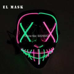 Carnival LED-naamio Hehkuva Halloween-juhlanaamio Rave-naamio Carnival Party -asu DJ Party Light Up Masks Anime Cosplay Rekvisiitta hinta ja tiedot | Juhlakoristeet | hobbyhall.fi