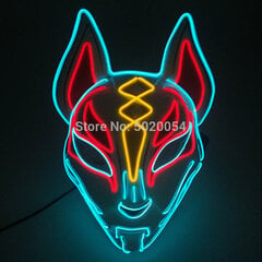 Carnival LED-naamio Hehkuva Halloween-juhlanaamio Rave-naamio Carnival Party -asu DJ Party Light Up Masks Anime Cosplay Rekvisiitta hinta ja tiedot | Juhlakoristeet | hobbyhall.fi