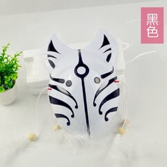 Japanese Fox Masks Cosplay koko kasvot Fox Mask höyhentupsilla Naamiaiset Party Show Halloween Masks Festival Ball puku hinta ja tiedot | Juhlakoristeet | hobbyhall.fi