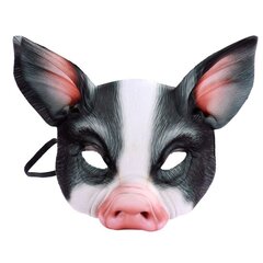 Halloween 3D Tiger Pig Animal Half Face Mask Masquerade Party Cosplay-asu M89E hinta ja tiedot | Juhlakoristeet | hobbyhall.fi