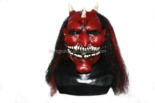 Horn Devil Demon Latex Mask Realistinen Krampus Demon Mask Joulupuku Päähineet Juhla kamala rekvisiitta hinta ja tiedot | Juhlakoristeet | hobbyhall.fi