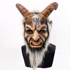 Horn Devil Demon Latex Mask Realistinen Krampus Demon Mask Joulupuku Päähineet Juhla kamala rekvisiitta hinta ja tiedot | Juhlakoristeet | hobbyhall.fi