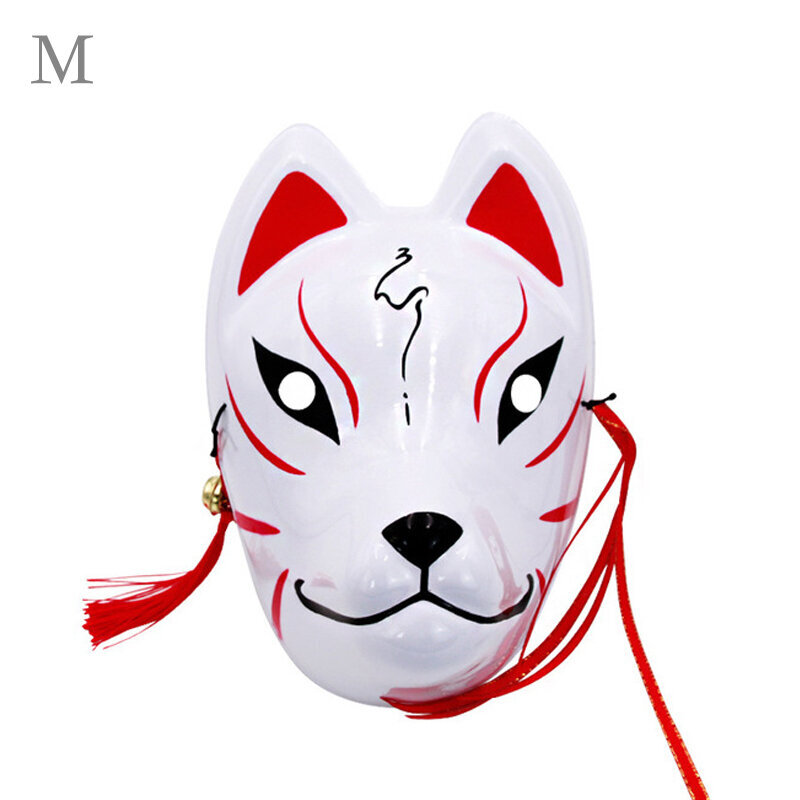 Japanilaiset Fox-naamarit Cosplay Party -naamio Halloween-naamio tupsuilla kelloilla koko kasvot käsinmaalatut tyyliset PVC-naamarit hinta ja tiedot | Juhlakoristeet | hobbyhall.fi