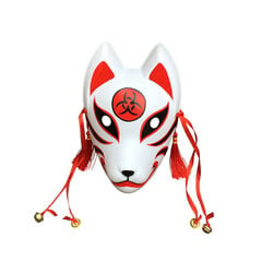 Käsinmaalattu päivitetty Anbu-naamio, japanilainen Kitsune Fox Mask koko kasvot paksu PVC Cosplay-asulle hinta ja tiedot | Juhlakoristeet | hobbyhall.fi