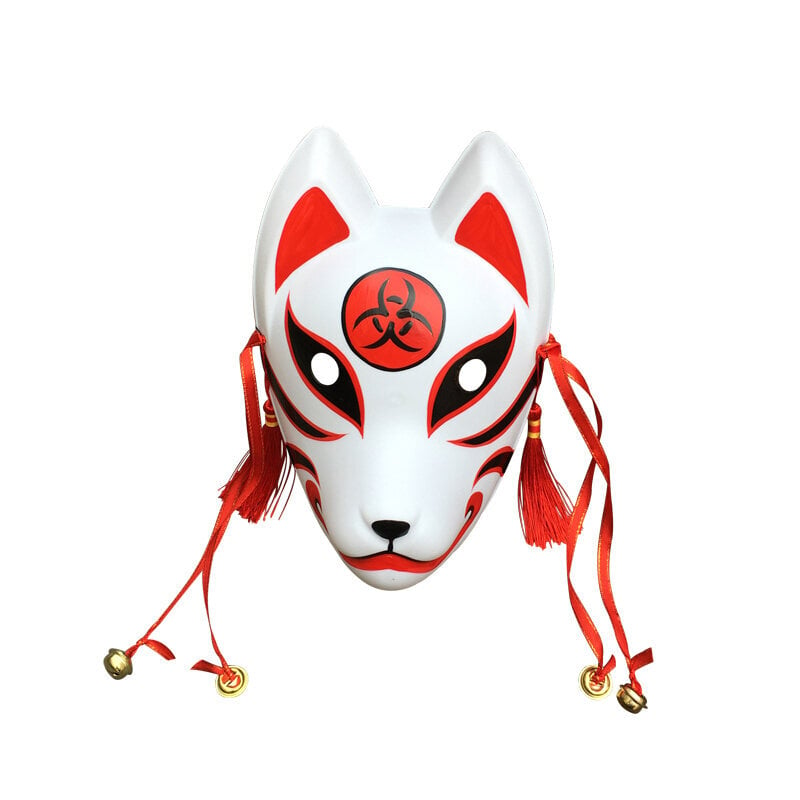 Käsinmaalattu päivitetty Anbu-naamio, japanilainen Kitsune Fox Mask koko kasvot paksu PVC Cosplay-asulle hinta ja tiedot | Juhlakoristeet | hobbyhall.fi