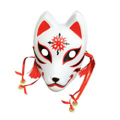 Käsinmaalattu päivitetty Anbu-naamio, japanilainen Kitsune Fox Mask koko kasvot paksu PVC Cosplay-asulle hinta ja tiedot | Juhlakoristeet | hobbyhall.fi