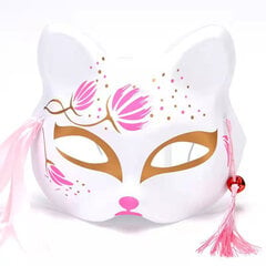 Fox Mask Käsinmaalatut Puolikasvonaamiot Festival Ball Kabuki Kitsune Maskit Cosplay Prop Anime Demon Slayer Fox Masks hinta ja tiedot | Juhlakoristeet | hobbyhall.fi