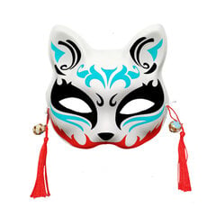 Fox Mask Käsinmaalatut Puolikasvonaamiot Festival Ball Kabuki Kitsune Maskit Cosplay Prop Anime Demon Slayer Fox Masks hinta ja tiedot | Juhlakoristeet | hobbyhall.fi