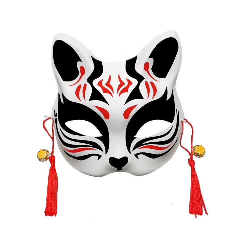 Fox Mask Käsinmaalatut Puolikasvonaamiot Festival Ball Kabuki Kitsune Maskit Cosplay Prop Anime Demon Slayer Fox Masks hinta ja tiedot | Juhlakoristeet | hobbyhall.fi