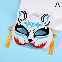 Fox Mask Käsinmaalatut Puolikasvonaamiot Festival Ball Kabuki Kitsune Maskit Cosplay Prop Anime Demon Slayer Fox Masks hinta ja tiedot | Juhlakoristeet | hobbyhall.fi