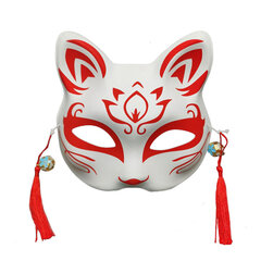 Fox Mask Käsinmaalatut Puolikasvonaamiot Festival Ball Kabuki Kitsune Maskit Cosplay Prop Anime Demon Slayer Fox Masks hinta ja tiedot | Juhlakoristeet | hobbyhall.fi