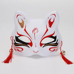 Fox Mask Käsinmaalatut Puolikasvonaamiot Festival Ball Kabuki Kitsune Maskit Cosplay Prop Anime Demon Slayer Fox Masks hinta ja tiedot | Juhlakoristeet | hobbyhall.fi