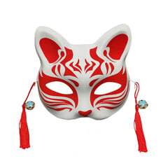 Fox Mask Käsinmaalatut Puolikasvonaamiot Festival Ball Kabuki Kitsune Maskit Cosplay Prop Anime Demon Slayer Fox Masks hinta ja tiedot | Juhlakoristeet | hobbyhall.fi