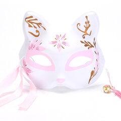 Fox Mask Käsinmaalatut Puolikasvonaamiot Festival Ball Kabuki Kitsune Maskit Cosplay Prop Anime Demon Slayer Fox Masks hinta ja tiedot | Juhlakoristeet | hobbyhall.fi