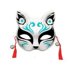 Fox Mask Käsinmaalatut Puolikasvonaamiot Festival Ball Kabuki Kitsune Maskit Cosplay Prop Anime Demon Slayer Fox Masks hinta ja tiedot | Juhlakoristeet | hobbyhall.fi