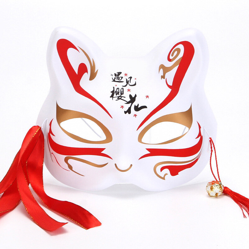 Fox Mask Käsinmaalatut Puolikasvonaamiot Festival Ball Kabuki Kitsune Maskit Cosplay Prop Anime Demon Slayer Fox Masks hinta ja tiedot | Juhlakoristeet | hobbyhall.fi