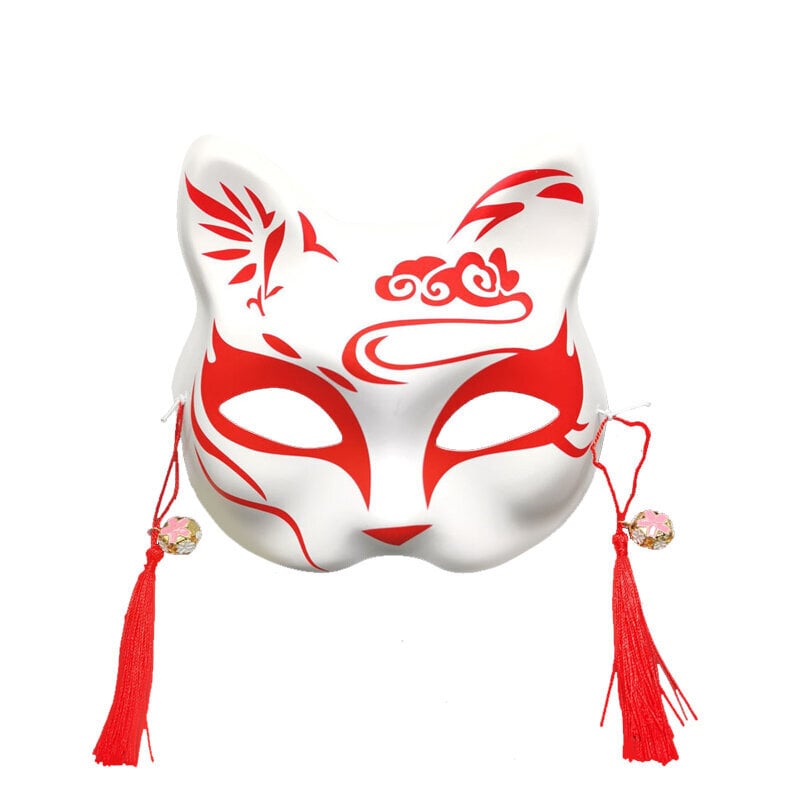 Fox Mask Käsinmaalatut Puolikasvonaamiot Festival Ball Kabuki Kitsune Maskit Cosplay Prop Anime Demon Slayer Fox Masks hinta ja tiedot | Juhlakoristeet | hobbyhall.fi