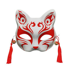 Fox Mask Käsinmaalatut Puolikasvonaamiot Festival Ball Kabuki Kitsune Maskit Cosplay Prop Anime Demon Slayer Fox Masks hinta ja tiedot | Juhlakoristeet | hobbyhall.fi