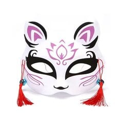 Fox Mask Käsinmaalatut Puolikasvonaamiot Festival Ball Kabuki Kitsune Maskit Cosplay Prop Anime Demon Slayer Fox Masks hinta ja tiedot | Juhlakoristeet | hobbyhall.fi