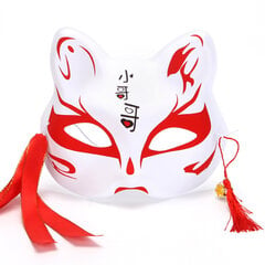 Fox Mask Käsinmaalatut Puolikasvonaamiot Festival Ball Kabuki Kitsune Maskit Cosplay Prop Anime Demon Slayer Fox Masks hinta ja tiedot | Juhlakoristeet | hobbyhall.fi