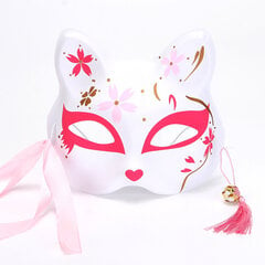 Fox Mask Käsinmaalatut Puolikasvonaamiot Festival Ball Kabuki Kitsune Maskit Cosplay Prop Anime Demon Slayer Fox Masks hinta ja tiedot | Juhlakoristeet | hobbyhall.fi