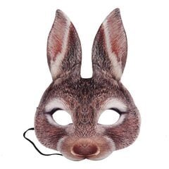 EVA Half Face Rabbit Mask aikuisille Halloween Animal Head Masks Party Cosplay Masque Pääsiäiskarnevaali Naamiaisasusteet hinta ja tiedot | Juhlakoristeet | hobbyhall.fi