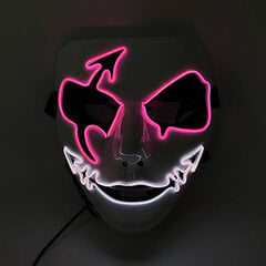 Cosplay Halloween Party Mask Luminous Light up Led Mask EL Neon Hehkuva Anime Mask Masque Masquerade Masks Kauhu Carnival Mask hinta ja tiedot | Juhlakoristeet | hobbyhall.fi