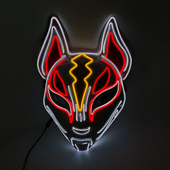 Cosplay Halloween Party Mask Luminous Light up Led Mask EL Neon Hehkuva Anime Mask Masque Masquerade Masks Kauhu Carnival Mask hinta ja tiedot | Juhlakoristeet | hobbyhall.fi