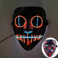 Hehkuva Cosplay EL Wire -neonnaamio Scary Skull Masquerade Valoisa karnevaalijuhlatarvikkeet LED-puhdistusnaamio Halloweeniin hinta ja tiedot | Juhlakoristeet | hobbyhall.fi