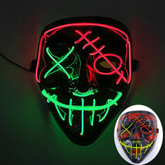 Hehkuva Cosplay EL Wire -neonnaamio Scary Skull Masquerade Valoisa karnevaalijuhlatarvikkeet LED-puhdistusnaamio Halloweeniin hinta ja tiedot | Juhlakoristeet | hobbyhall.fi