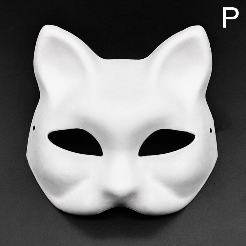 1 kpl Creative DIY Pulp Cat Fox White Paper Maalaamaton Eläinnaamari miehille Naisille Lapset Venetsialaiset karnevaalinaamarit Juhlatarvikkeet hinta ja tiedot | Juhlakoristeet | hobbyhall.fi