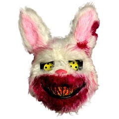 Bloody Pehmo Bunny Mask Halloween Ghost Festival Mask Realistinen Bloody Rabbit -päähineet Itaewon Class Prop Halloween -kauhunaamio hinta ja tiedot | Juhlakoristeet | hobbyhall.fi