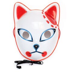 Kitsune Foxes -kissanaamarit Cosplay-peliin Japanilaiset Kabuki Perinteiset Halloween-juhlapuvut Rekvisiitta ja LED-valot hinta ja tiedot | Juhlakoristeet | hobbyhall.fi