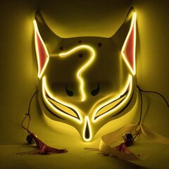 PVC Halloween Clubbing valaistu Kitsune Fox LED-naamio Tee-se-itse-asu Rave Cosplay EDC Party Party Masks hinta ja tiedot | Juhlakoristeet | hobbyhall.fi