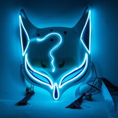 PVC Halloween Clubbing valaistu Kitsune Fox LED-naamio Tee-se-itse-asu Rave Cosplay EDC Party Party Masks hinta ja tiedot | Juhlakoristeet | hobbyhall.fi