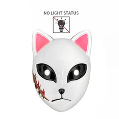 LED hehkuva kissannaamari Viileä Halloween Cosplay Neon Demon Slayer Fox -naamiot syntymäpäivälahjaksi karnevaalijuhliin naamiaissisustus hinta ja tiedot | Juhlakoristeet | hobbyhall.fi