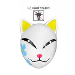 LED hehkuva kissannaamari Viileä Halloween Cosplay Neon Demon Slayer Fox -naamiot syntymäpäivälahjaksi karnevaalijuhliin naamiaissisustus hinta ja tiedot | Juhlakoristeet | hobbyhall.fi