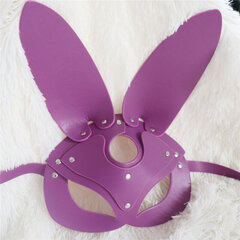 Sexy Bunny Ears Masks Pinkki PU Nahka Naamiais Cosplay Maskit Bondage Valjaat Naisille Asusteet Goottilainen Rekvisiitta Halloween hinta ja tiedot | Juhlakoristeet | hobbyhall.fi