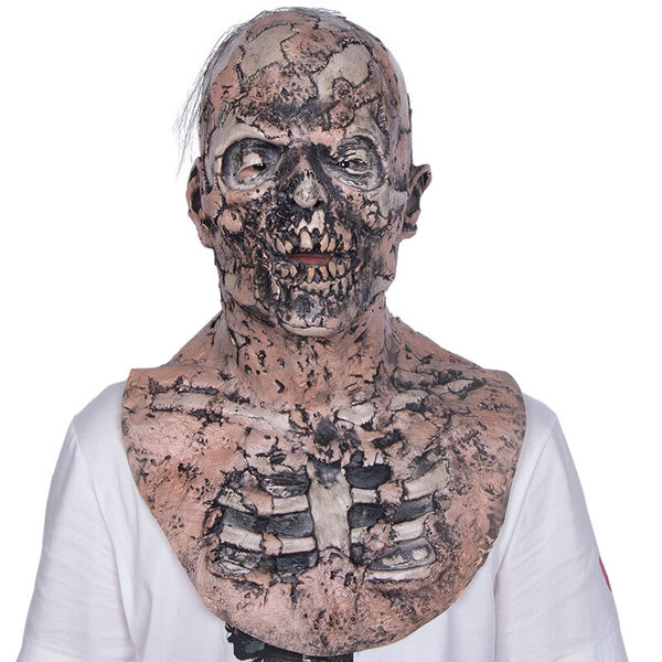 Scary Walking Dead Zombie Mask Lateksi kammottava Halloween-asu Kauhu Bloody Adult Halloween Rekvisiitta koristelu