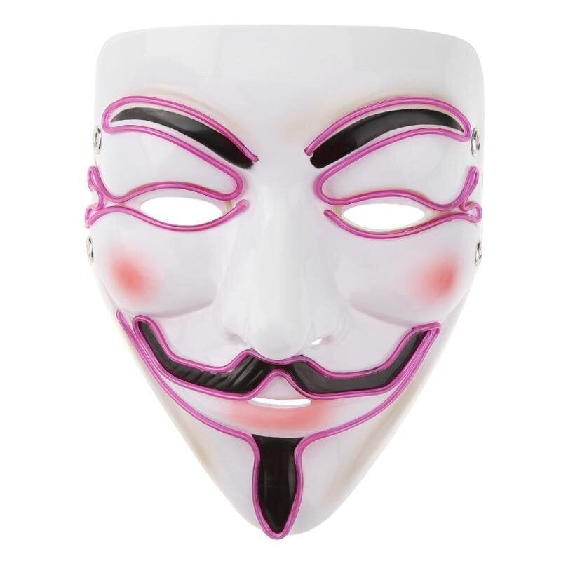 Halloween-naamio Söpö Cat Fox EL Wire Mask Flashing Cosplay LED neon-naamio hehkuvaan tanssin karnevaalijuhlanaamioihin hinta ja tiedot | Juhlakoristeet | hobbyhall.fi