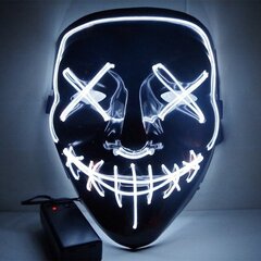 Halloween-naamio Söpö Cat Fox EL Wire Mask Flashing Cosplay LED neon-naamio hehkuvaan tanssin karnevaalijuhlanaamioihin hinta ja tiedot | Juhlakoristeet | hobbyhall.fi