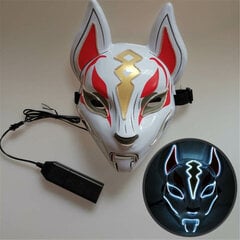 Halloween-naamio Söpö Cat Fox EL Wire Mask Flashing Cosplay LED neon-naamio hehkuvaan tanssin karnevaalijuhlanaamioihin hinta ja tiedot | Juhlakoristeet | hobbyhall.fi