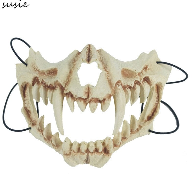 3D Bone Skull Halloween-naamiot Scary Mask Cosplay Masquerade Carnival Party Rekvisiitta Ropeplay Eläinnaamari aikuisille lapsille hinta ja tiedot | Juhlakoristeet | hobbyhall.fi