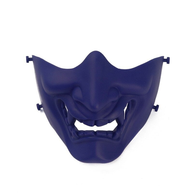 Taktinen puolikasvoinen naamio Evil Demon Monster Kypärä Samurai Hannya Oni Halloween Half Face Outdoor Game Mask Halloween Cosplay hinta ja tiedot | Juhlakoristeet | hobbyhall.fi