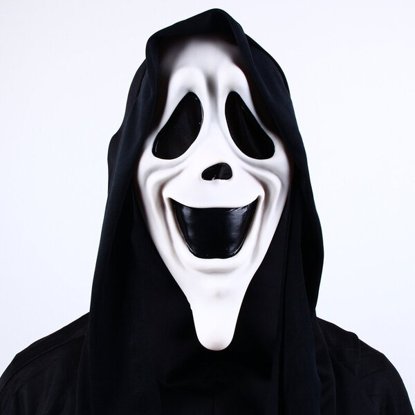 Ghost Face Scream Elokuva Kauhunaamio Halloween Killer Cosplay Aikuisten pukutarvikkeet Rekvisiitta