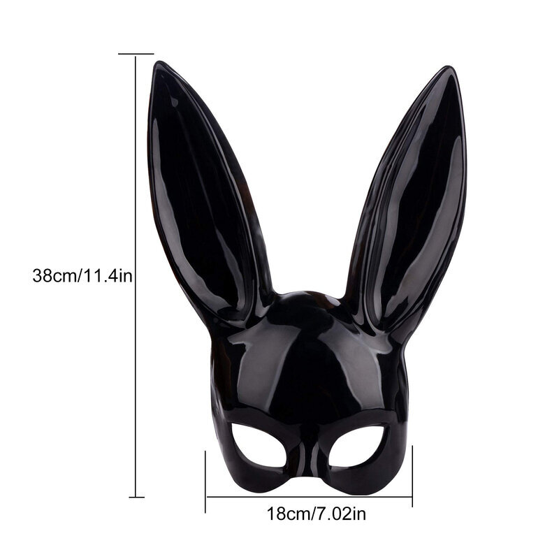 Bunny Ear Rabbit Mask Women Naamiaisnaamio Kanin naamio Cosplay Päähineet Kani Naamio Cosplay Party Rekvisiitta Halloween-juhliin hinta ja tiedot | Juhlakoristeet | hobbyhall.fi