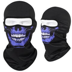 Moottoripyörä Balaclava Skull Print Moto Kokonaamari Tuulenpitävä Hiihto Pään Kaulanlämmitin Pyöräily Biker Huppu Lippalakki Miesten kypärävuori hinta ja tiedot | Juhlakoristeet | hobbyhall.fi