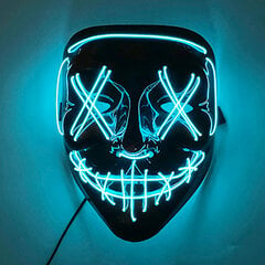 Neonvalo LED-naamio LED Halloween Scary Mask Cosplay Party Naamio Naamio Naamiot Halloween-asu Carnival Glow Party Rekvisiitta hinta ja tiedot | Juhlakoristeet | hobbyhall.fi