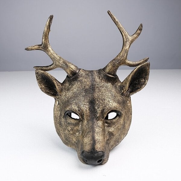 Cosplay Deer Mask 3D Eläinnaamari PU Vaahto Henkilökohtainen lahja Naisille Miehille Carnival Party Rave Club Roolileikkinaamarit